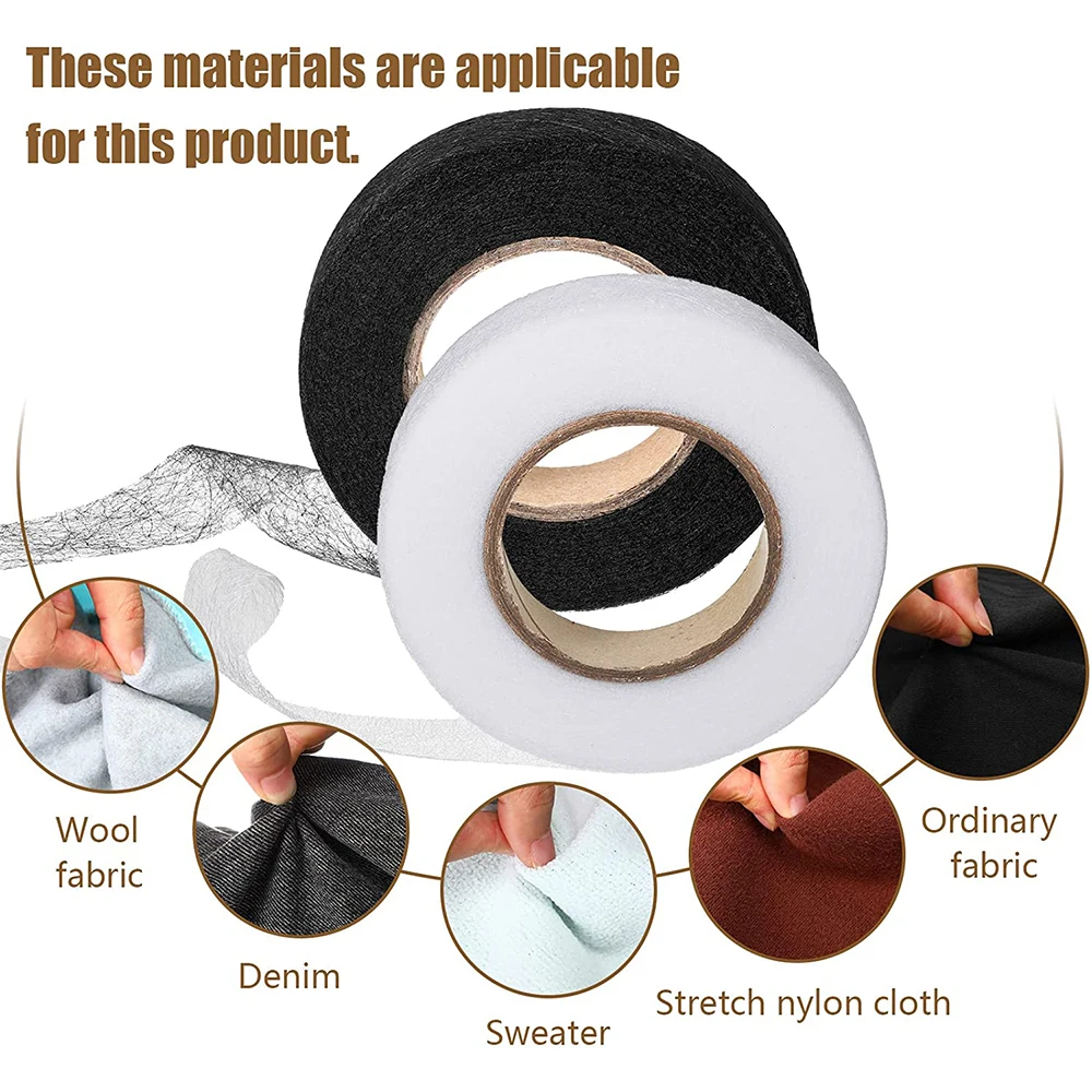 50Meters Adhesive Two Sided Fabric Tape for Hemming Pants Jeans Dress