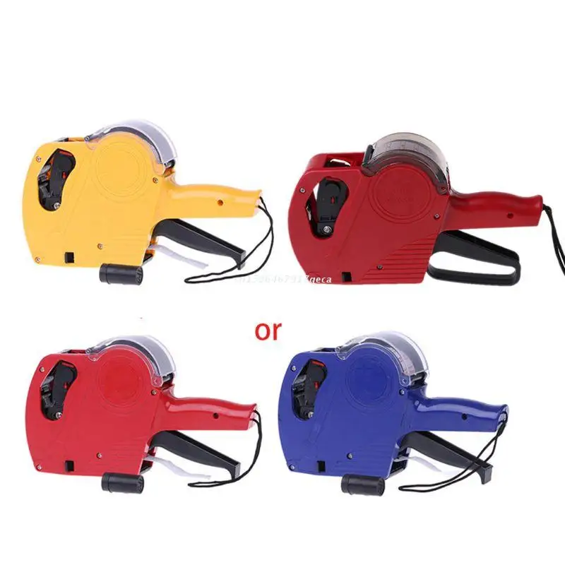 MX-5500 8 Digits Price Tag Gun Labeler Labeller Label Paper + 2 Ink Roller Dropship |
