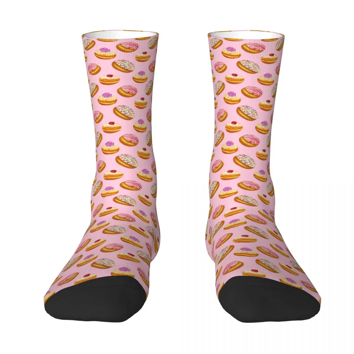 Hand Drawn Watercolor Seamless Pattern Of Colorful Donuts Adult Socks,Unisex socks,men Socks women Socks