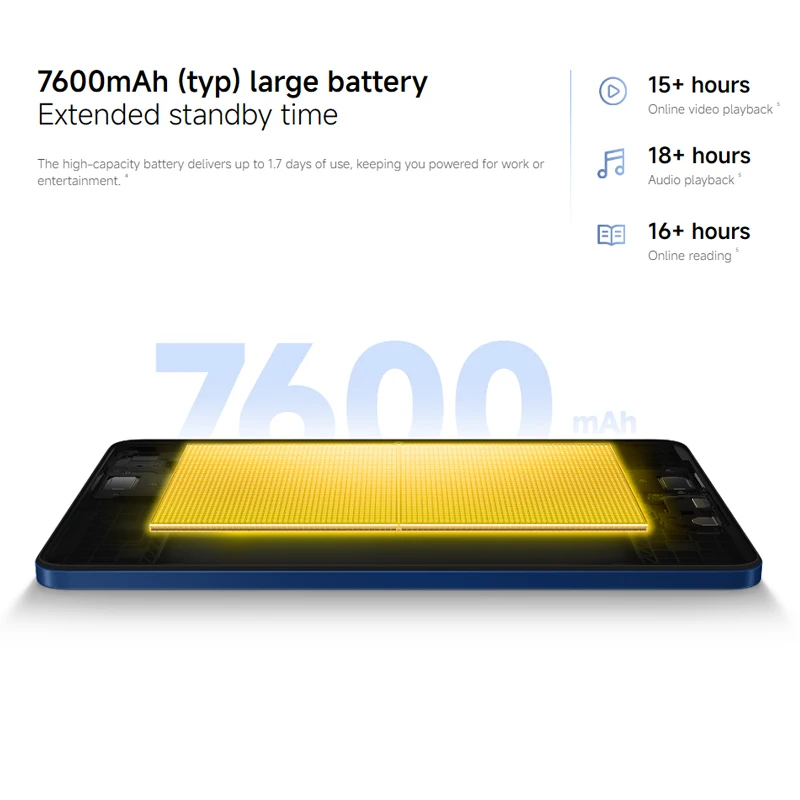 글로벌 버전 포코 패드 C1 스냅드래곤 ® 6s 4G Gen 2 모바일 플랫폼 8MP 후면 카메라 7600mAh(일반) Wi-Fi 5 기능