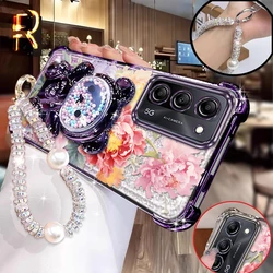 Elegant Red Floral Bracelet Holder Phone Case Cover - Galaxy A26 (Purple)
