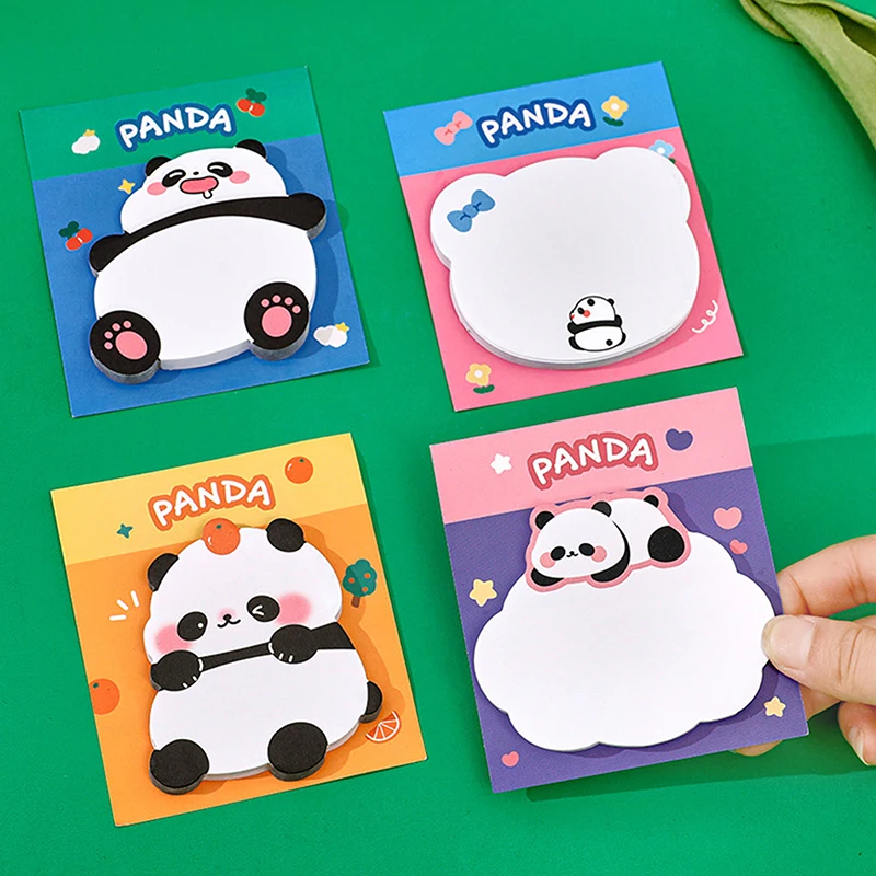 

1 Piece Lytwtw's Cartoon Adhesive Cute Kawaii Panda Notes Notepad Memo Pad Office School Supplies Stationery Sticker