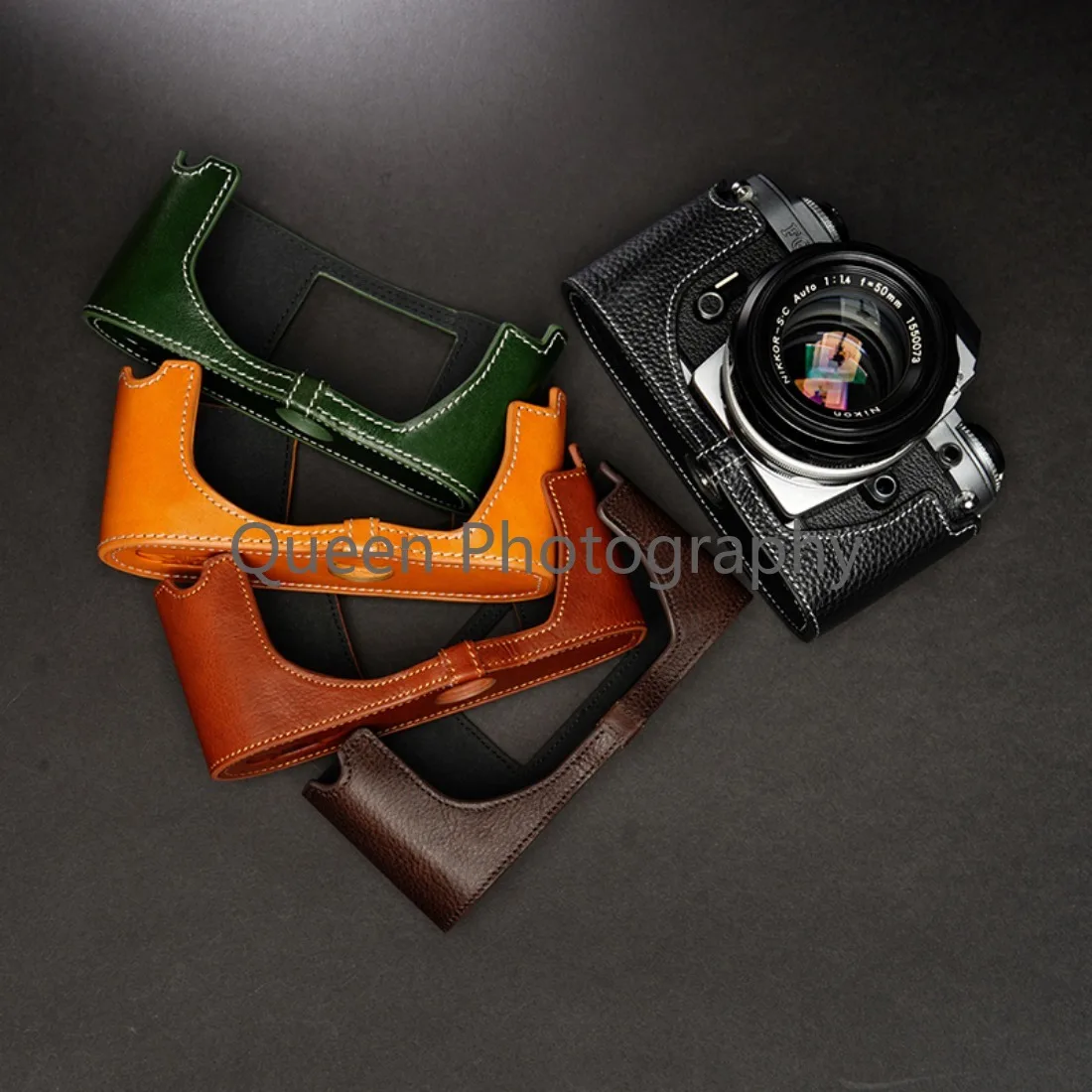 Custodia Per Fotocamera In Pelle Di Vacchetta In Vera Pelle Per Nikon Fg Fg20 Fg-20 Custodia Protettiva Per Pellicola Base Shell Lavoro Manuale Foto L