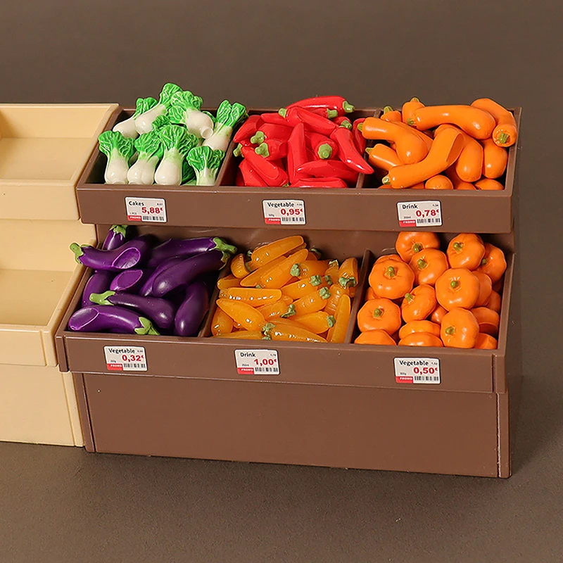 

6Pcs/SET Dollhouse Simulation Vegetable Set Dollhouse Miniature Vegetables Decorations For 1/12 Dolls House Kitchen Play Toys