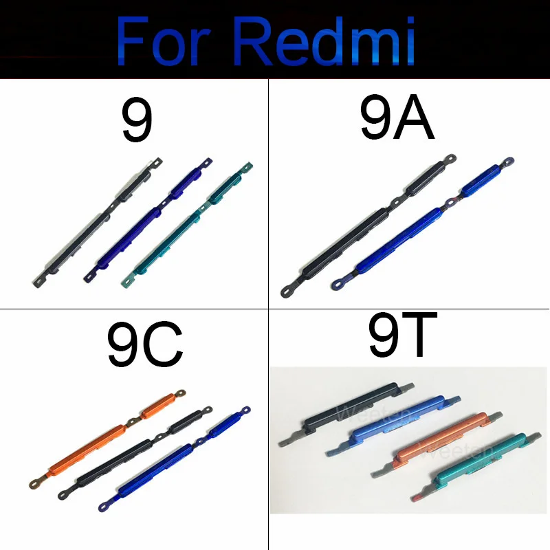 

For Xiaomi Redmi 9 9A 9C 9T ON OFF Power Volume Side Buttons Up Down Volume Audio Control Side Keys Button Replacement Parts New