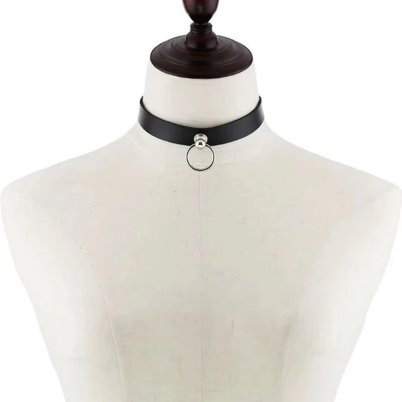 Sexy Gothic Punk PU-Leder-Halsband, Verstellbares Harness-Halsband, Y2K Korsett-Gürtel-Stil Halskette für Frauen Tägliche Streetwear – Detail 9