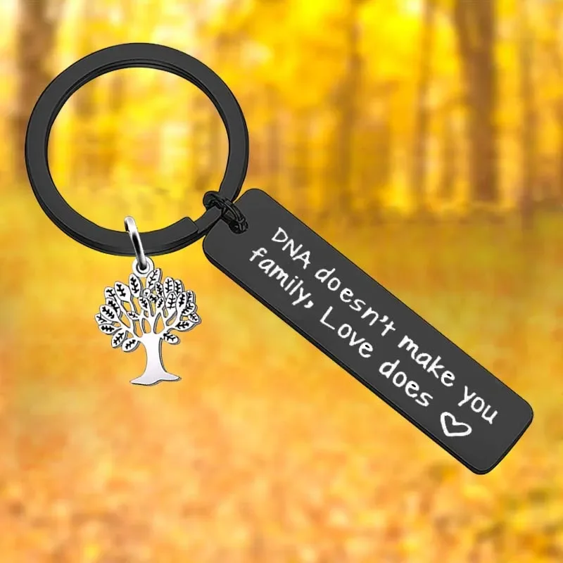 

Step Parent Keychain Stepmom Step Dad Gift Key Chain Pendant Jewelry Bonus Mom Dad Christmas Birthday Gift Adoption Gift