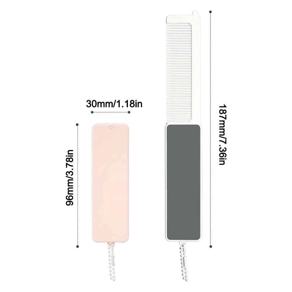 New with Mirror Foldable Comb Anti-Static Mini Massage Comb 2 in 1 Makeup Mirror for Travel