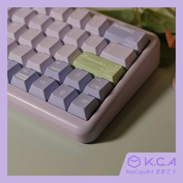 Gmk Lavender Keycaps Grupo Cherry Perfil Keycap Pbt Tintura Subbed q2 k2 65 75 Anne Gh60 Gk64 Poker 144 Chaves - Imagem 3
