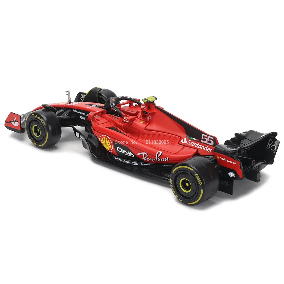 Bburago 1:43 F1 페라리 2023 SF23 16 Lecler 55 Sainz Jr. 합금 자동차 다이 캐스팅 모델 장난감 컬렉션 1 차 수식