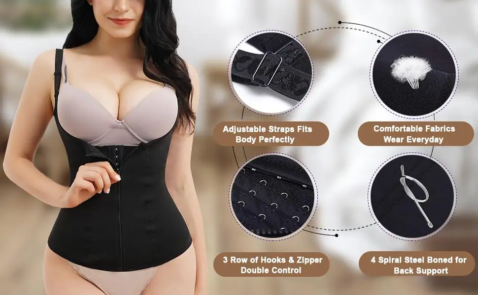 Cinturones de entrenamiento deportivo para mujer, corsé con gancho de  cremallera, chaleco recortador, camiseta sin mangas, faja para moldear el  cuerpo, perder peso y adelgazar - AliExpress