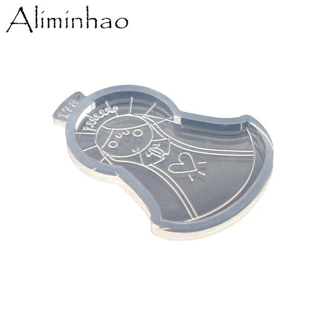 Dy1787 Fényes Virgen Lány Gyanta Kulcstartó Formák Diy Szilikon Epoxi Penész Ehető Cukorkapolim Polimer Agyag Csokoládé Fondant Sütemény - Image 2