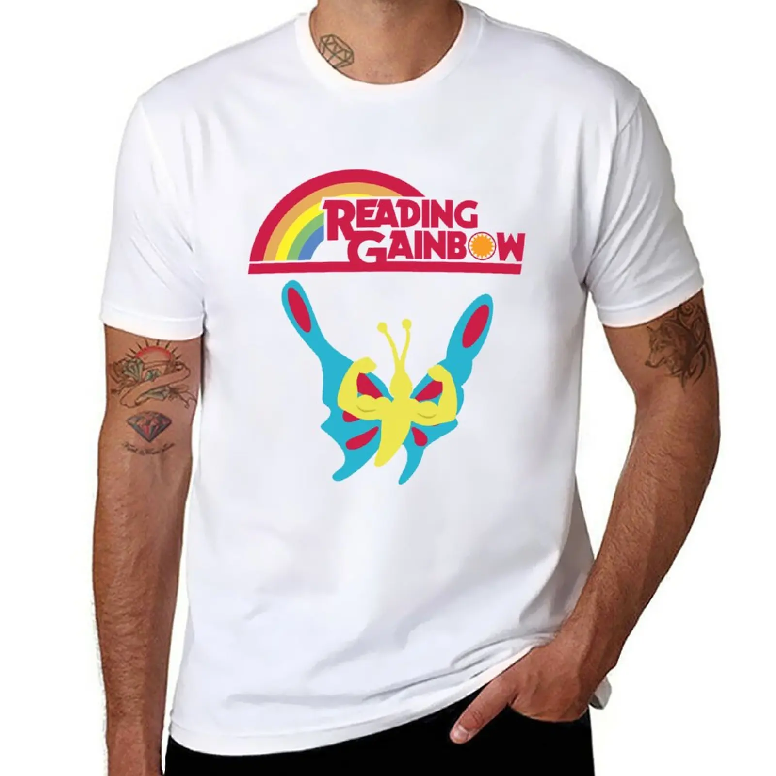 

New Reading Gainbow T-Shirt sweat shirt quick-drying t-shirt aesthetic clothes T-shirt short heavyweight t shirts for men