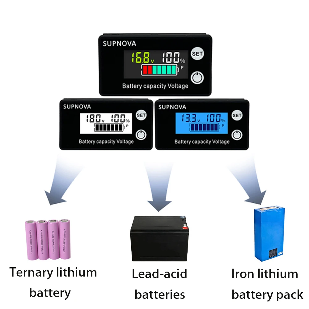 DC battery voltmeter wiring and installation display