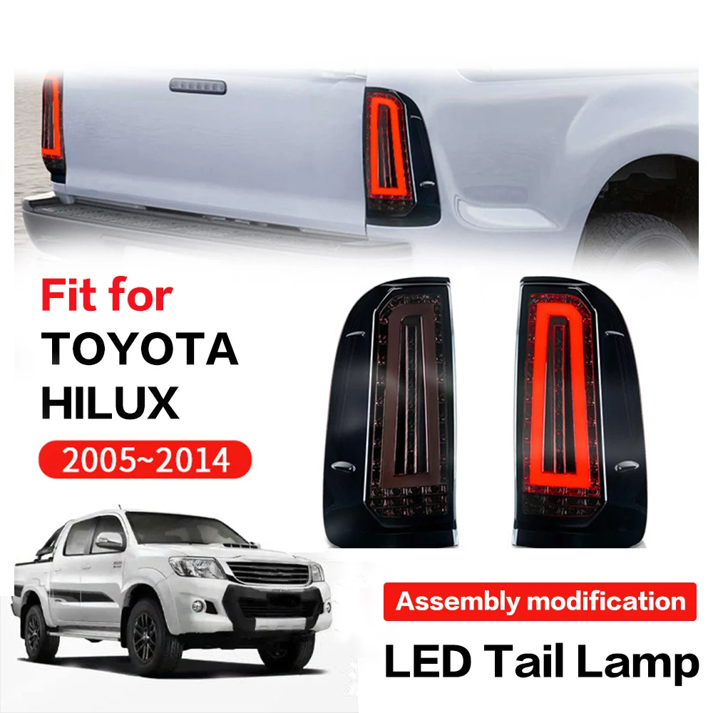 

Задний фонарь для Toyota Hilux 2005-2014 дюйма, стандартная деталь, Plug And Play, сигнал поворота, автомобильные аксессуары DRL