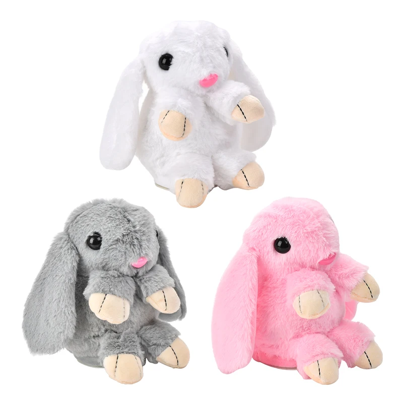 Interactive Storytelling Rabbit Toy-Light & Music Educational Toy for Kids, USB Charging, Ages 3+