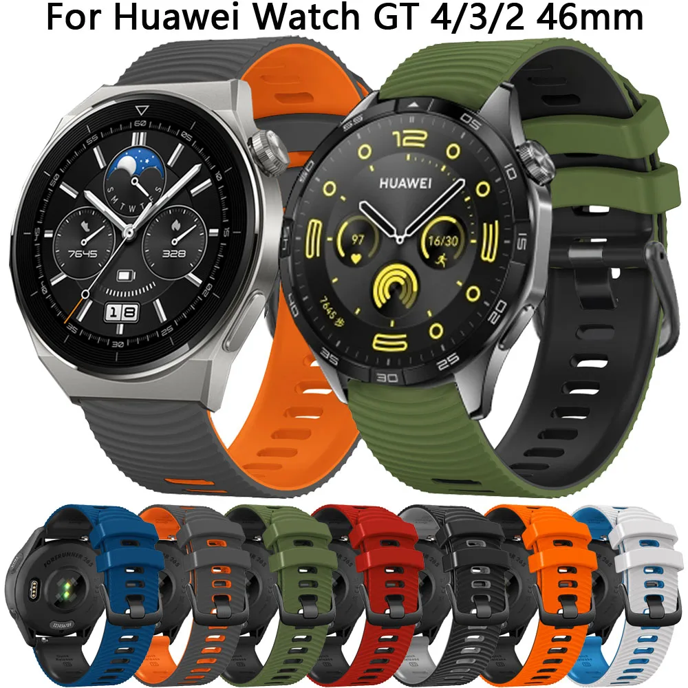 

Ремешок силиконовый для Huawei Watch GT 4 GT4 GT3 GT2 46 мм, браслет для Easyift Correa GT 3 2 Pro 46 мм SE 3/4 Pro, 22 м