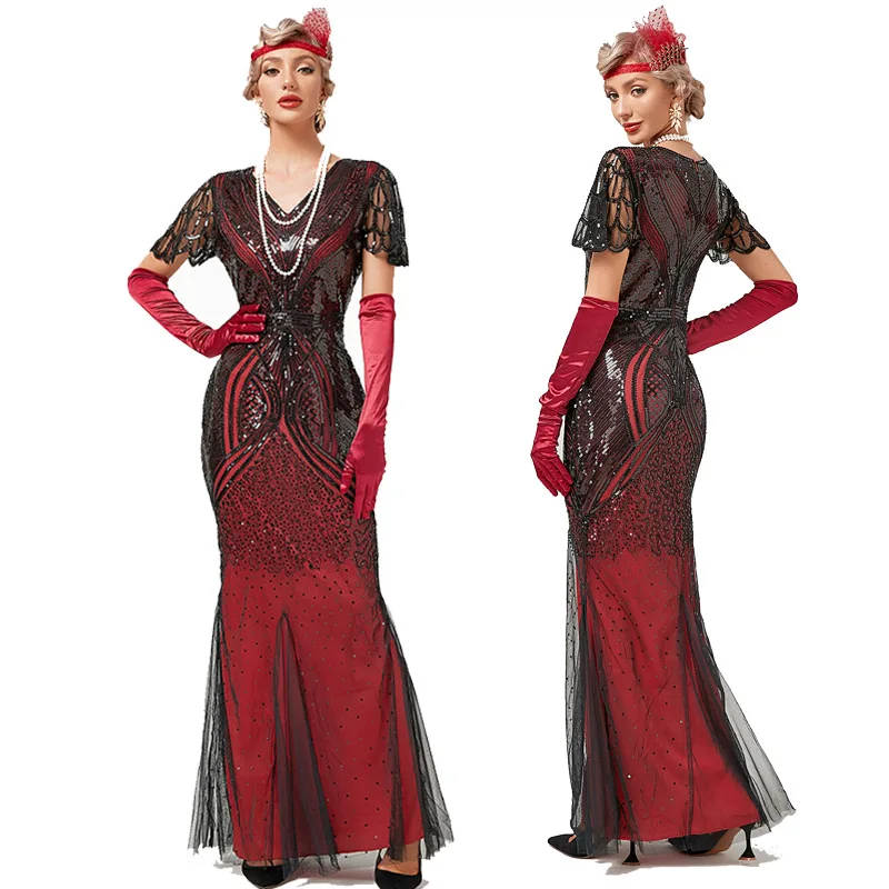 Vintage Women 1920s Flapper Maxi Wedding Party Long Evening Formal Dresses  Gowns | eBay