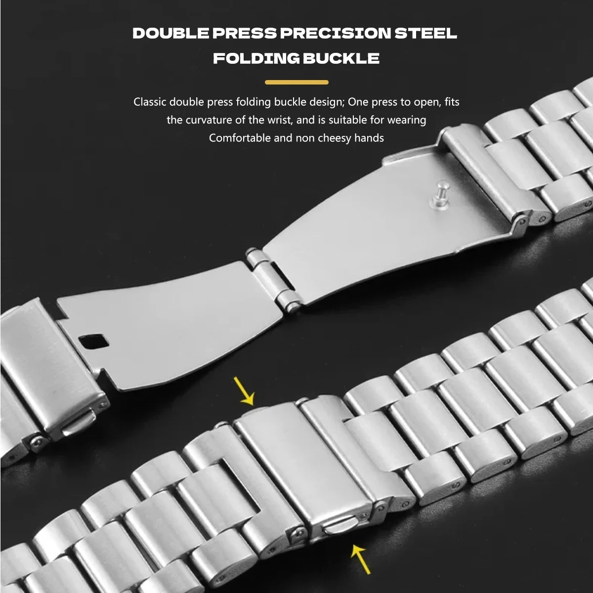 Quick Fit Stainless Steel Strap - No Gaps Design