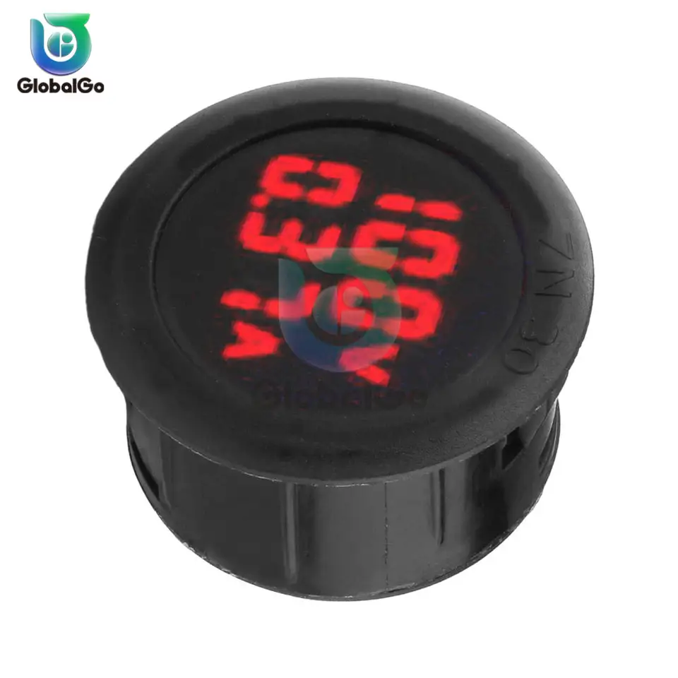 DC100V 1A 10A 50A 100A Digital Voltmeter Ammeter Circular Voltmeter Car Voltage Current Meter Volt Detector Tester Monitor Panel image 3