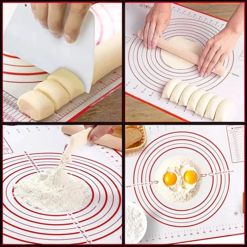 Non-Stick Silicone Baking Mat for Dough Kneading, Rolling Pastry Multipurpose Kitchen Counter Protector and Oven Safe Liner
