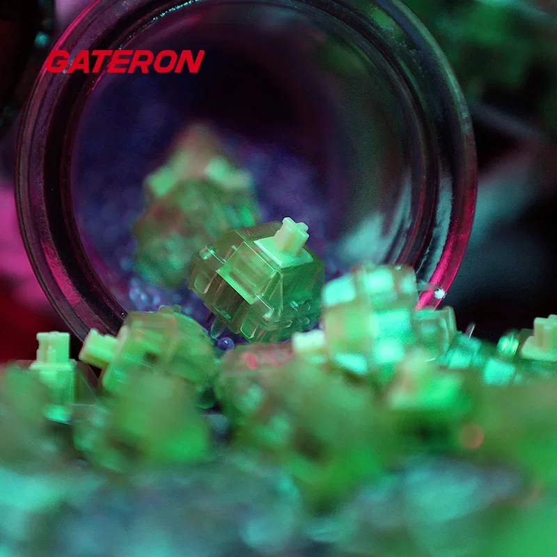 Светящиеся флуоресцентные переключатели GATERON Luciola, чернильная основа для механической клавиатуры с подсветкой RGB, горячая замена, GK64 KT68 89