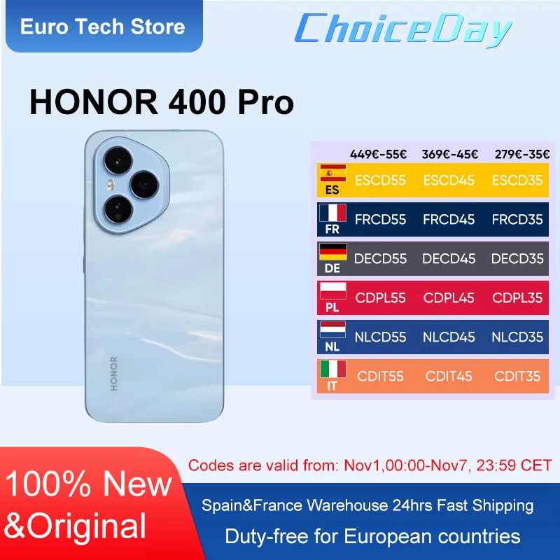 Smartfon HONOR 400 Pro 5G z EU za $450.05 / ~1686zł