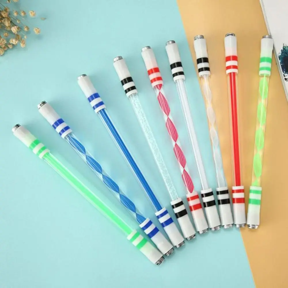 LED Luminous Spinning Pen Creative Rolling Special Pen Kids Release Pressure Spin Toy Pocket Led Flash Spinning multifunction pen deformation toy robot pen