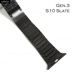 URVOI Stainless Steel Slate Bracelet with Butterfly Clasp for S10-46mm 44 45 49mm (Gen.3 S10 Slate)