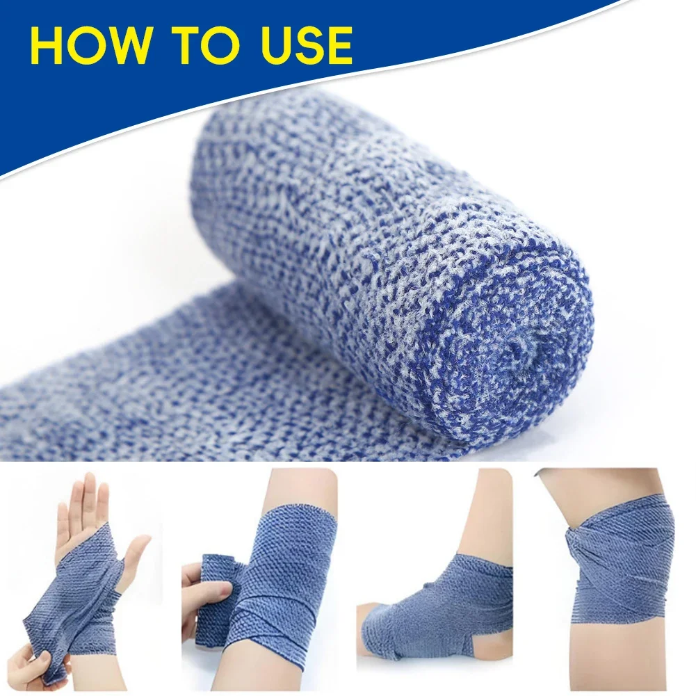 1 Roll Ice Bandage Roll Sport Pressurized Self-Cut Length Breathable Microporous Design Sport Elastic Cold Compression Bandage