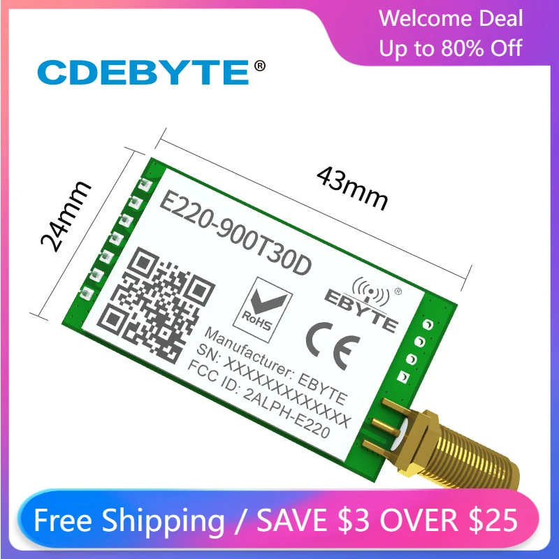 Modulo LoRa 868MHz/915MHz UART - Trasmissione Wireless A Lunga Distanza Con Antenna SMA - Foto 10