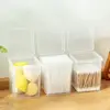 With Cover Swabs Cosmetic Organizer Storage Box Desktop Dust-Proof Makeup Removal Cotton Lipstick Cosmetics Organization Holder 2