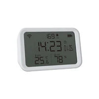 Tuya Smart WiFi 4-IN-1 Temperature Humidity Sensor Light Intensity Detector Time Display Alarm Clock Fit Alexa Google Assistant - Image 6