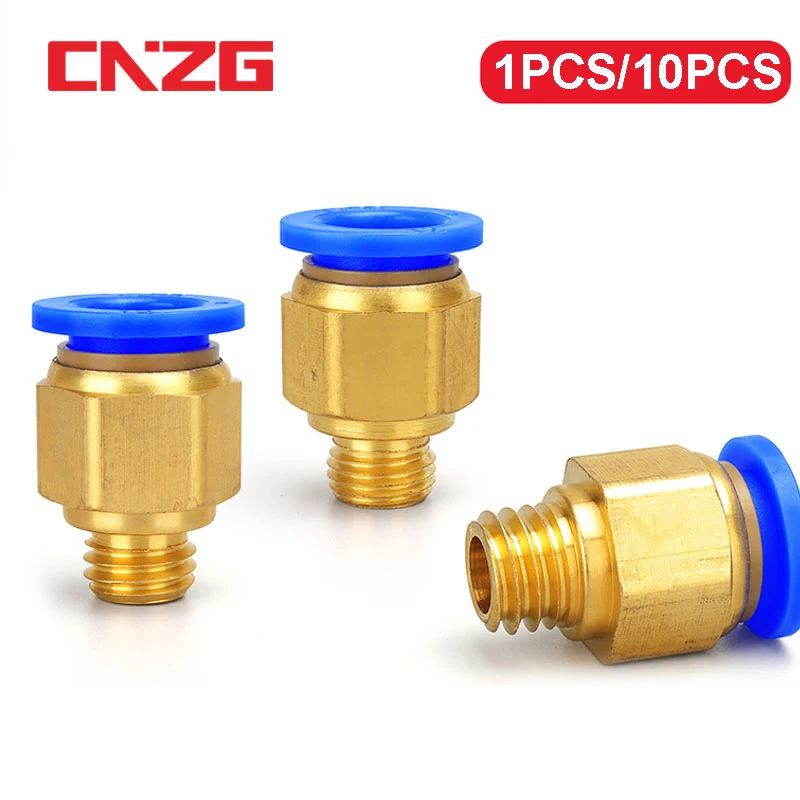Pneumatic Air Connector Fitting PC PCF/PL/PLF 4/6/8/10/12mm Thread 1/8 1/4 3/8 1/2 Hose Fittings