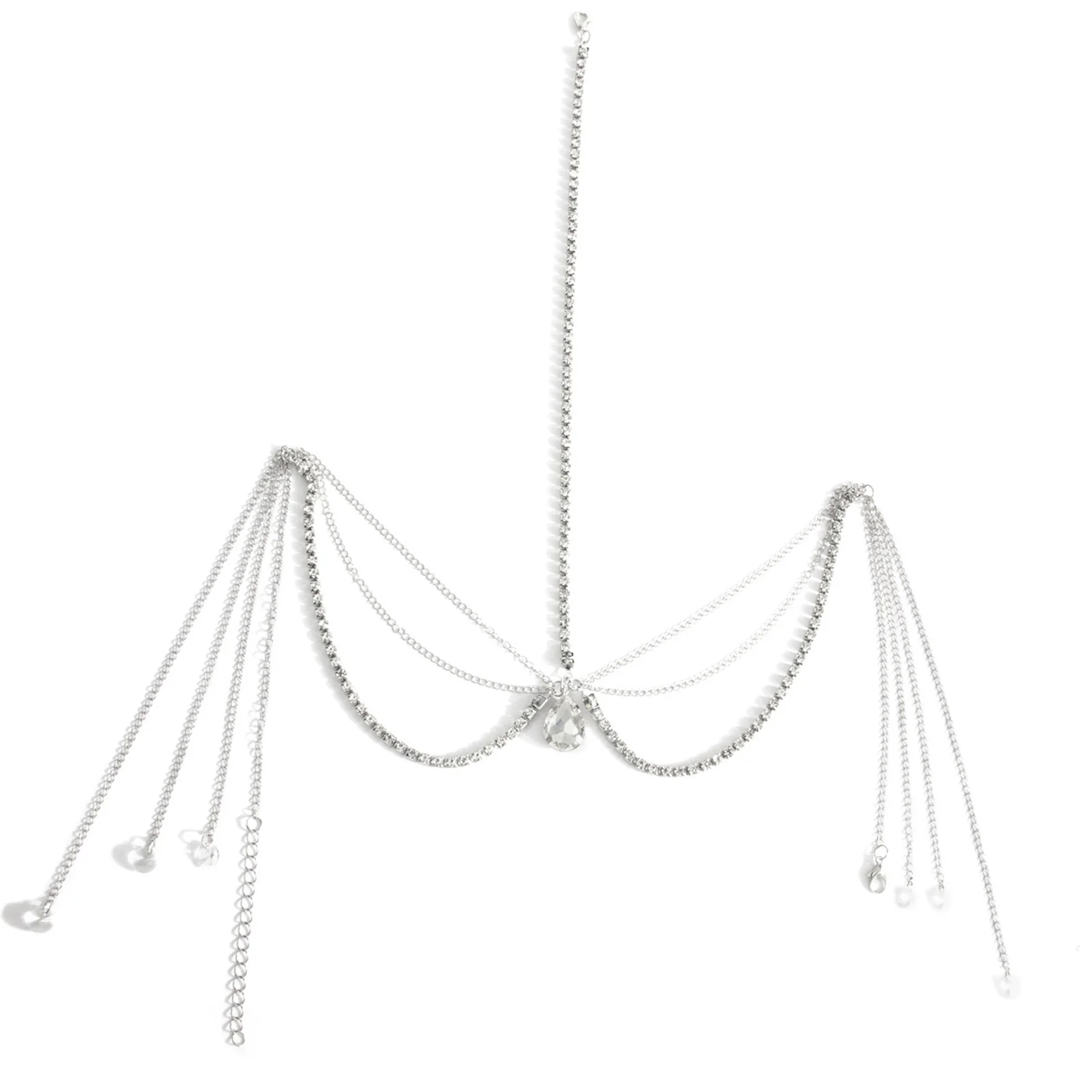 Exotische Haarkette für Frauen und Mädchen, trendiger Glitzer-Strass-Haarreif, exquisites Perlenband, Stirnband, Schmuck, Stirnkette – Detail 3