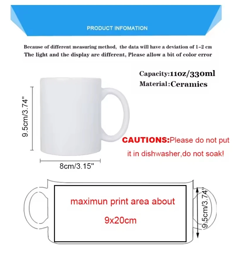 Custom Ceramic Magic Cup Pour Hot Water Picture Display Photo Text Change Color Boyfriend Family Father Gift Valentine's Day ceramic drinking cup ceramic cup ceramic mug ceramic coffee cup custom mug