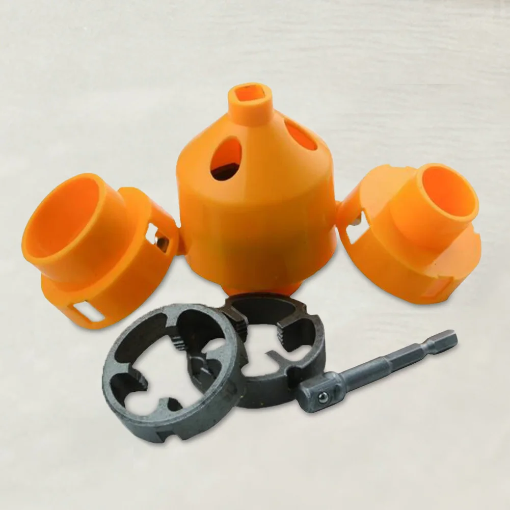 PVC/NPT 파이프 나사산 가공 키트 (1/2인치, 3/4인치, 1인치 다이스 포함) 배관용 PVC 나사산 공구, 수도관 플레이트 톱니 세트 (나사산 가공용)