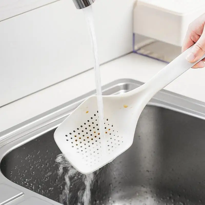 

Strainer Scoop Leaking Cooking Shovel Filter Nylon Spade Drain Colander Spoon Vegetable Strainer Household Kitchen Accessories