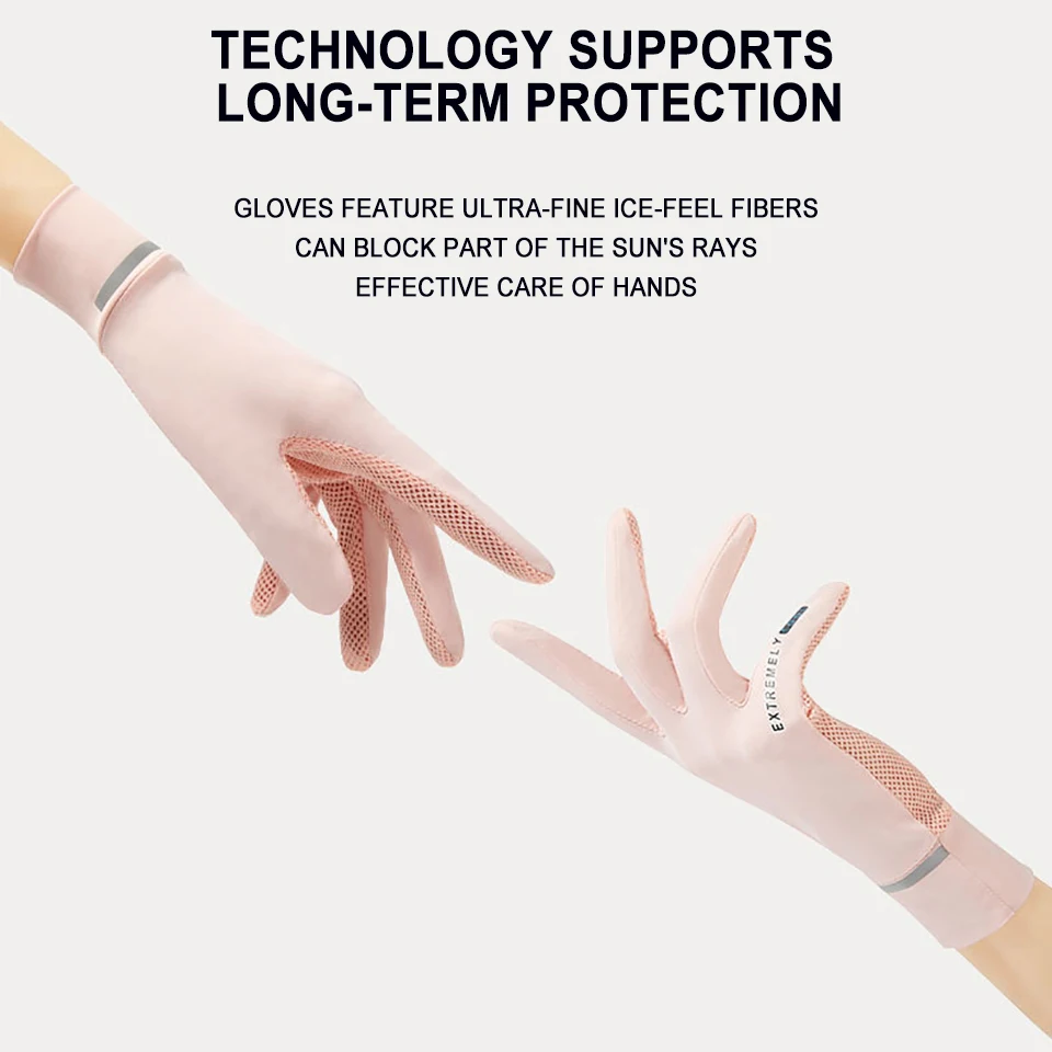 GTUBIKE Sun Protection Gloves Summer Sports Outdoor Activity Riding Hiking Breathable Non-slip Touch Screen Thin For Men Women