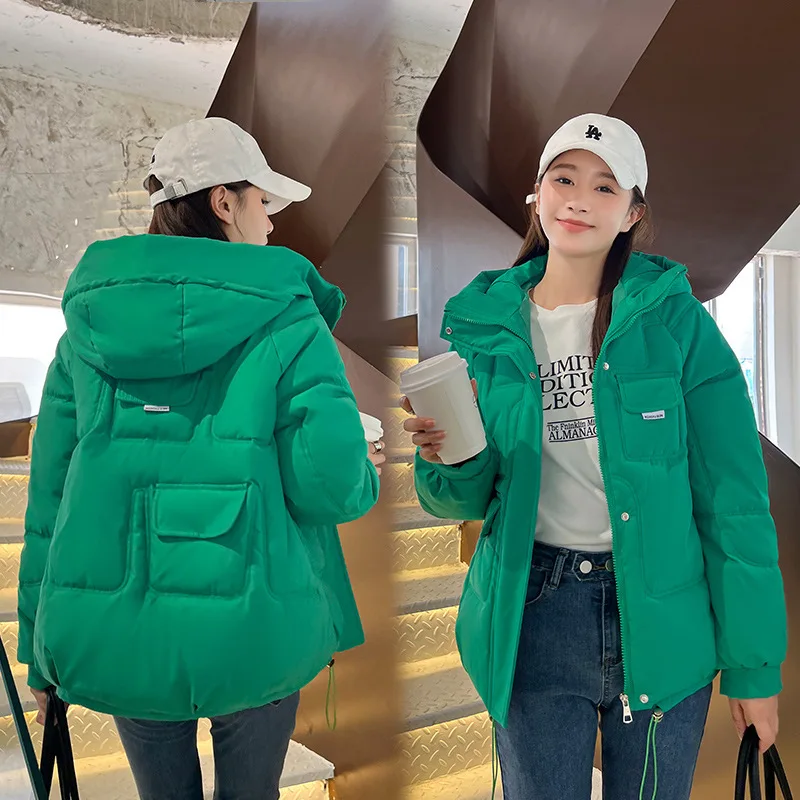 

Новая зимняя женская утепленная стеганая куртка, корейское повседневное Свободное пальто