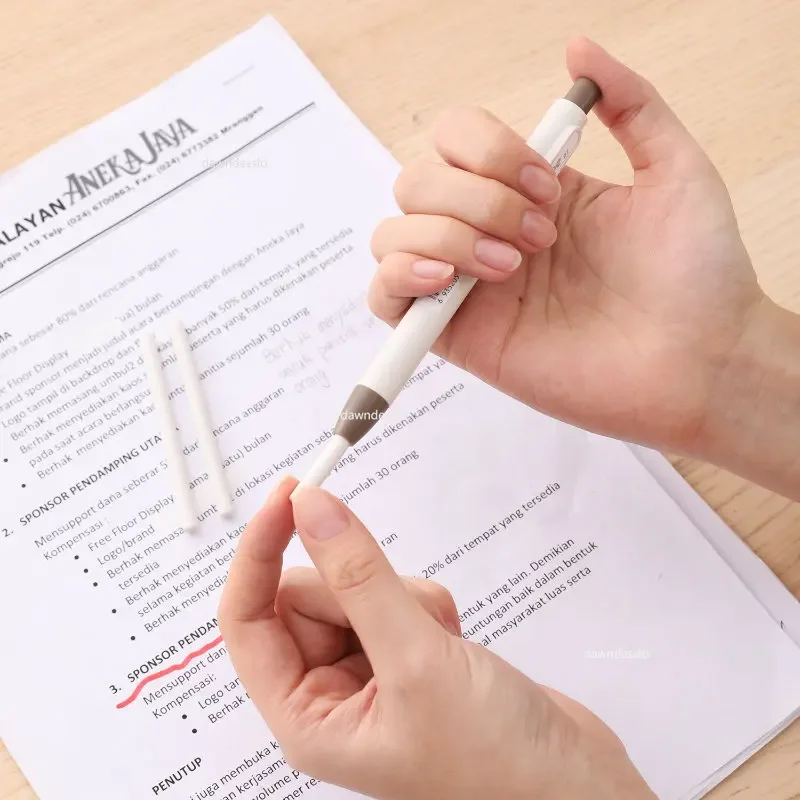Press Retractable Pencil Eraser Correction Supplies Automatic Pencil Rubber Writing School Student Supplies Stationery pencil eraser retractable eraser eraser pen eraser refillable pen plasticine eraser biscuit eraser kneadable eraser