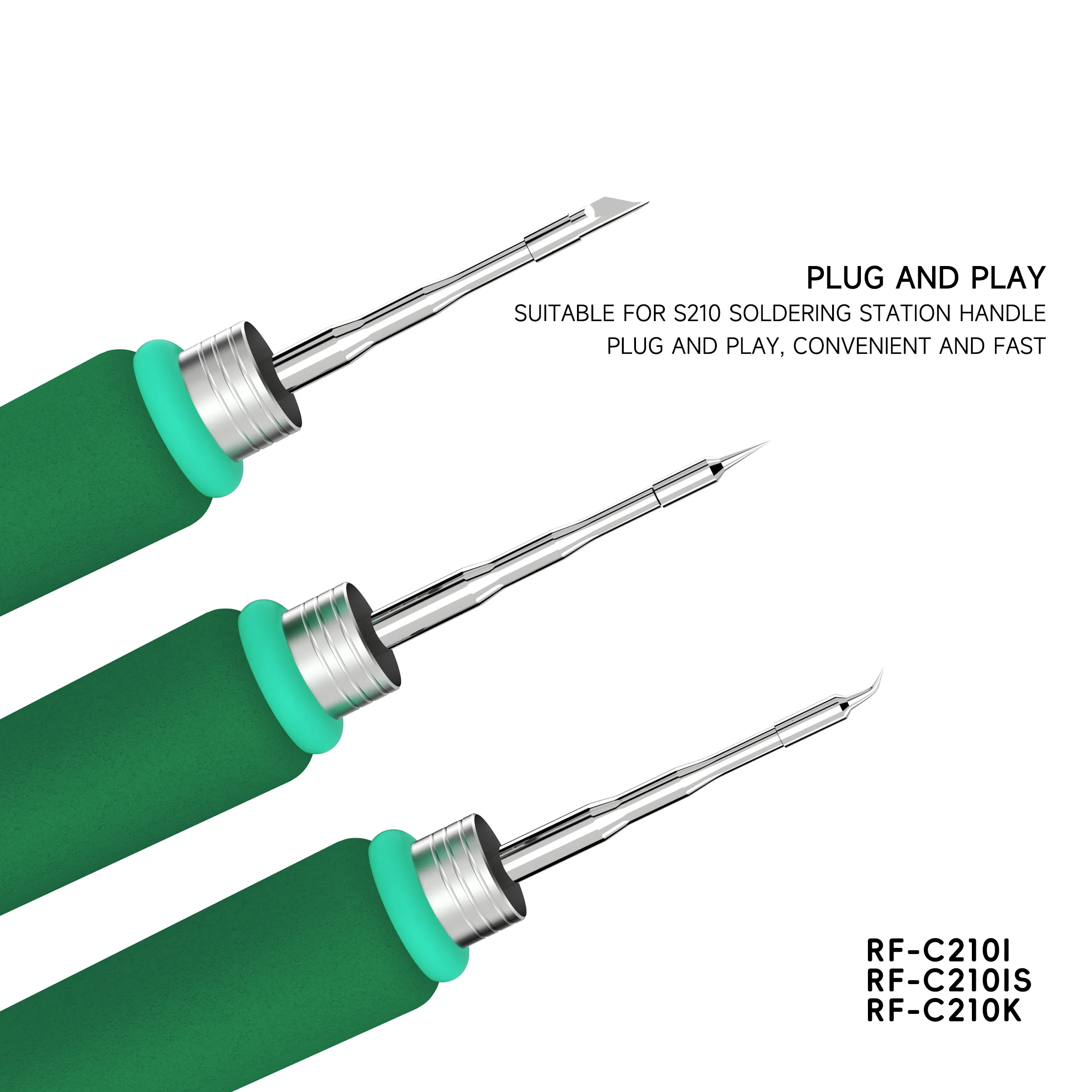 RF4 RF-C210 I/IS/K 납땜 인두 팁 T210/T26 납땜 스테이션 핸들 휴대폰 PCB IC 수리용 납땜 인두 팁 도구