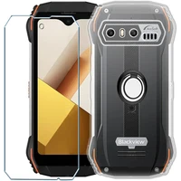 3-in-1 Ring Holder Case With Tempered Glass On For Blackview N6000  Screen Protector Glass For Blackview N6000 2.5D Glass 1