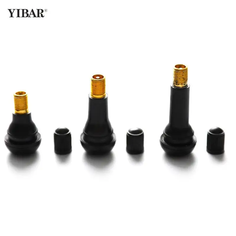 5pcs Black Tr412 Tr413 Tr414 Tubeless Car Wheel Tire Valve Stems With