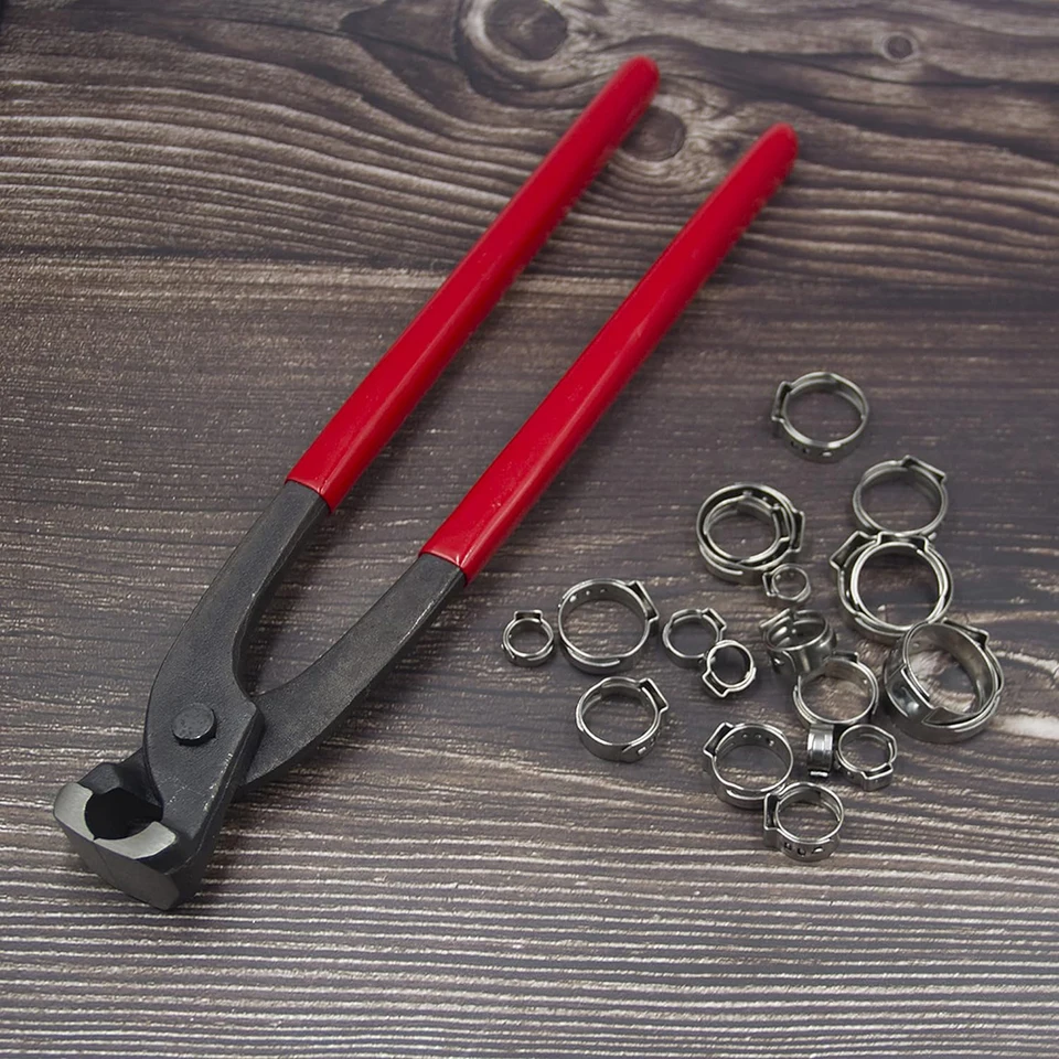 MLINS 60pcs Single Ear Hose Clamps Stainless Steel Cinch Clamps For Pex Tube Clamp Assortment Kit Stainless Steel Crimp Rings Tube Cinch Clamps - View #3