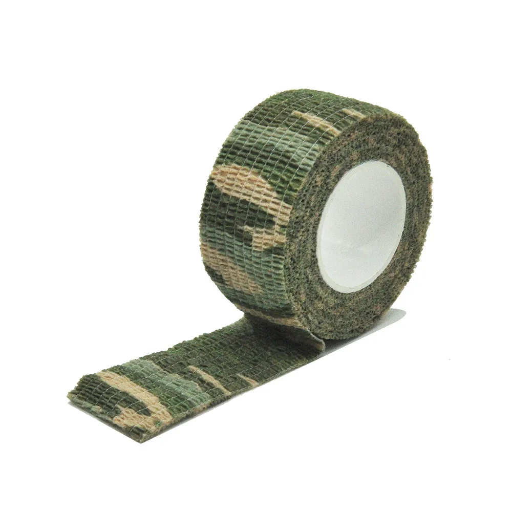 Forest Camouflage Elastic Wrap Tape Hunt Disguise Elastoplast Self Adhesive Sports Protector Knee Finger Athletic Bandage sports self adhesive bandages