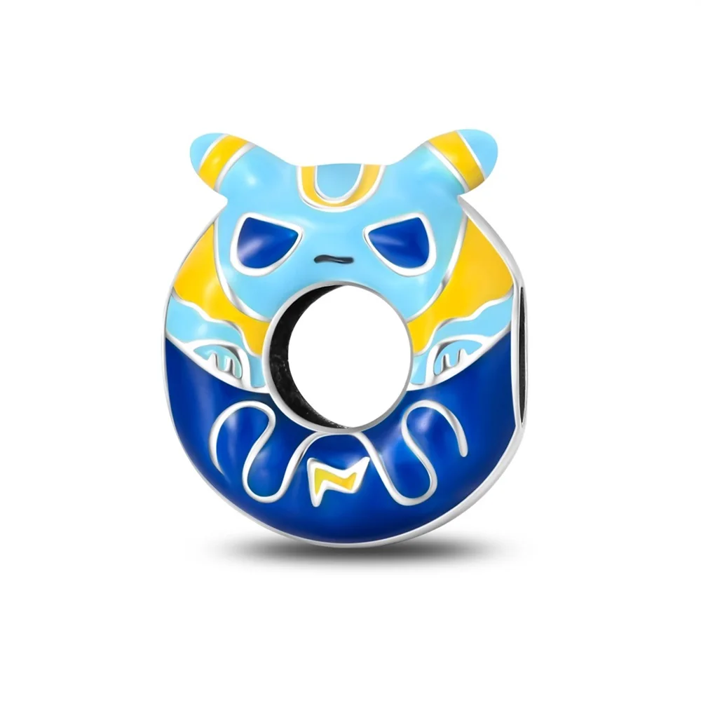 Classic 925 Sterling Silver Blue Donut Blue Eyed Water Sprite Charm Fit Pandora Bracciale Accessori Per Gioielli Da Nuoto Da Donna