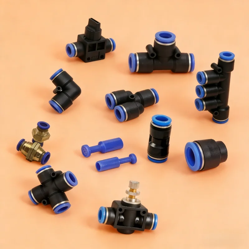 Connecteurs de tubes pneumatiques pp ppf LSA PM PU PV PE HVFF PY PZA PK4 6 8 12mm, raccords pneumatiques, accouplements à déconnexion rapide, 2 3 voies, forme droite