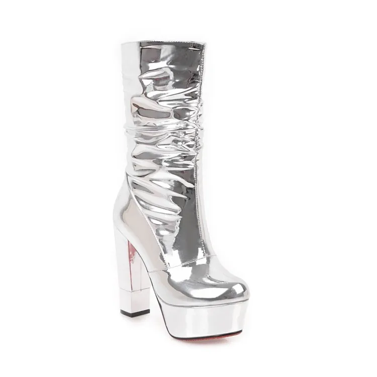 Mid-calf Boot Fancy Dress Party Shoes 