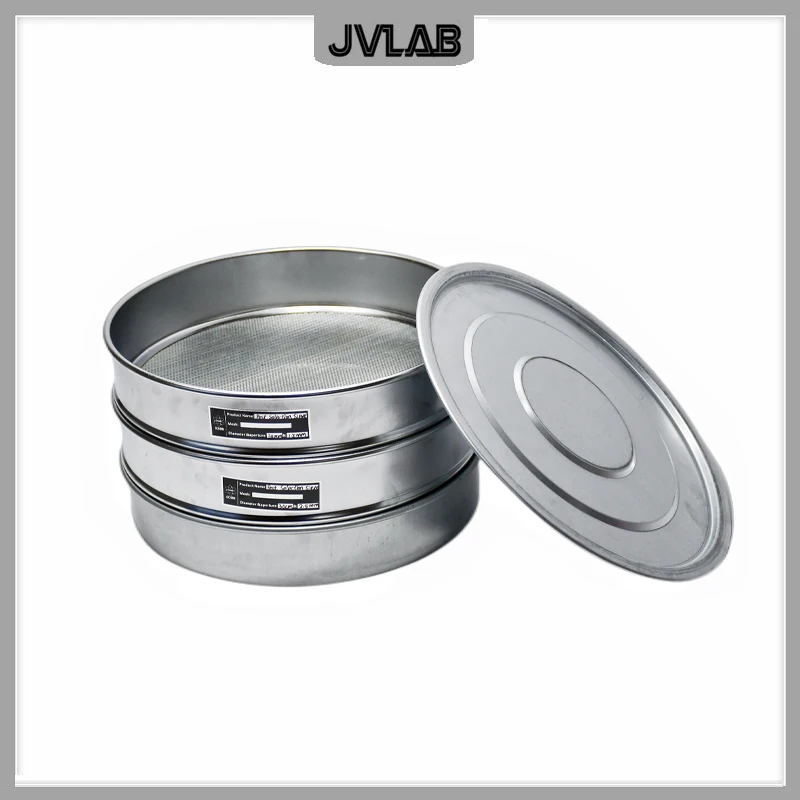 Cover And Tray for Test Sieve Diam. 20 cm Galvanized Lid And Bottom for Laboratory Sampling Inspection Pharmacopeia Sieve 1/PK